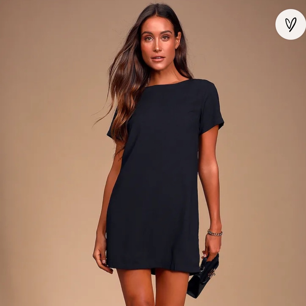 Shift and Shout Black Shift Dress